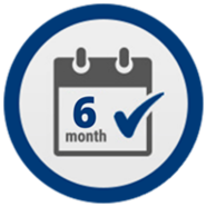 6 month warranty icon